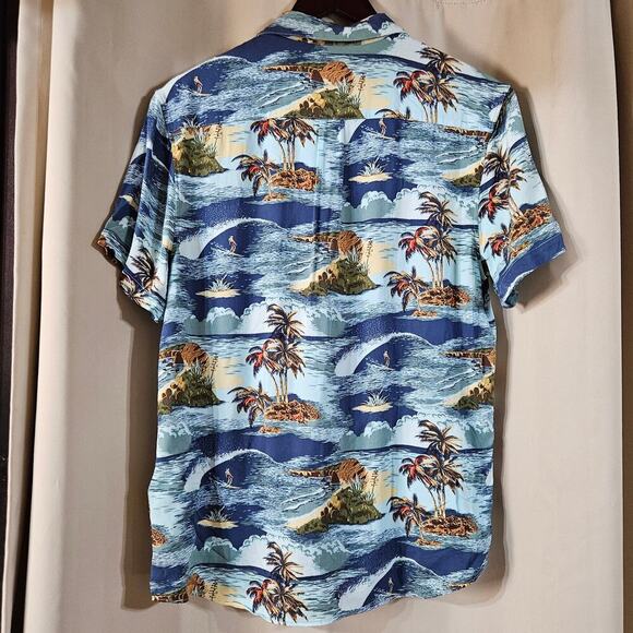 Mens Lucky Brand hawaiian print button‎ up size small all over print tropical - Picture 2 of 6